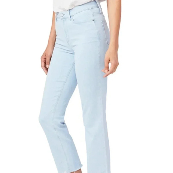 Paige Cindy Crop Light Wash Kokomo Live Hem Jeans Size 31 - Picture 3 of 12